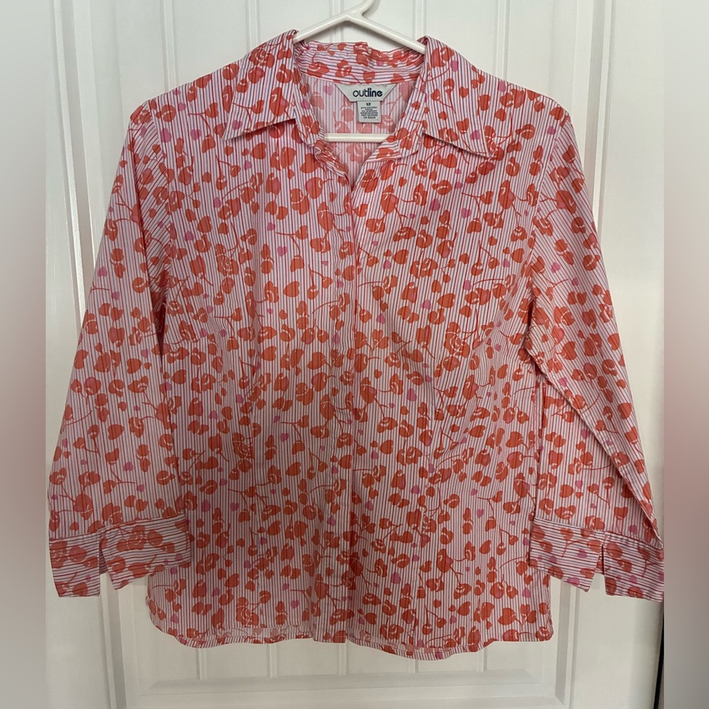 Outline Women's Orange Floral Blouse